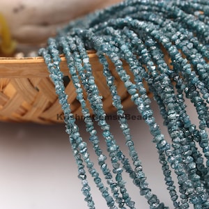 AAA Quality Blue Diamond Raw Uncut nugget beads, Natural 2-2.5 MM Diamond Nugget beads for Jewelry making, Blue Uncut Diamond Nuggets Beads