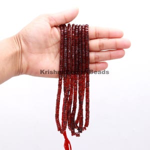 Natural Mozambique Garnet Faceted tyre Shape beads, Red Garnet Heishi Washer beads, 4.5-5 MM Mozambique Garnet Wheel Beads Jewelry making