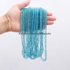AAA Sky Blue Topaz facettierte Washer Perlen, 6 MM Blautopas Edelstein Perlen, 16 "Sky Topaz Reifen Form Perlen für Schmuckherstellung Handwerk