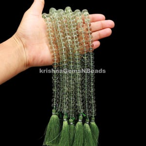 Green Amethyst Faceted Rondelle Beads, 9-9.5 Amethyst Gemstone Beads, Dark Color Amethyst Rondelle Beads, Natural Amethyst Beads Strands
