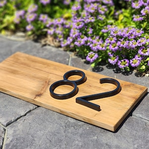 Housewarming Gift Rustic Outdoor Sign Custom Wood Address Plaque House Number Sign Indoor Décor Exterior Stained Wood Home Address Sign