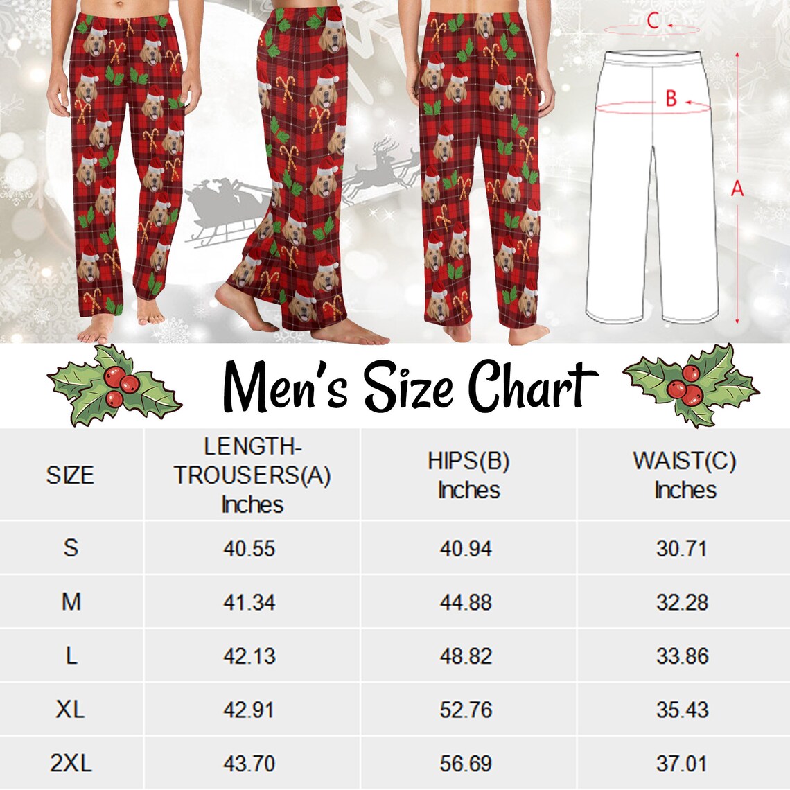 Custom Pajama Pants Personalized Photo Pajama Pants Matching Etsy