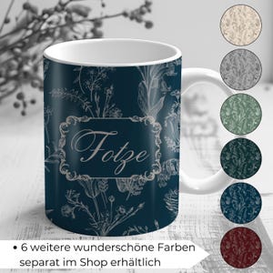 Funny Fotze Mug with Vintage Floral Design – Sarcastic Gift Idea for Women, Best Friend, Colleague – Humorous Coffee Mug 330ml