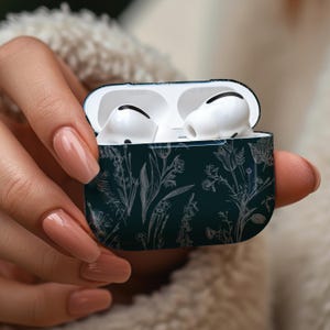 Custodia Botanical AirPods - Cover floreale lucida per AirPods 1, 2, 3 e Pro - Regalo estetico Minimal Nature