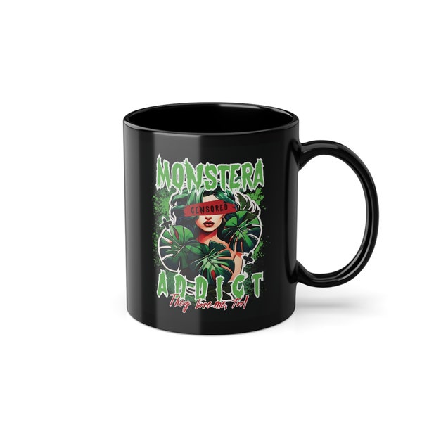 Monstera Tasse - Tasse für Pflanzenliebhaber - Zimmerpflanzen Geschenk - Motivtasse für Zimmerpflanzen Fans -witziges Geschenk für Plantmom