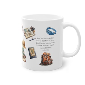 Motivtasse - Tasse - Reisen - Abenteuer - Abschied - Auslandsjahr - Auslandssemester - Geschenk