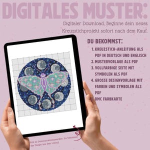Romantasy Night Kingdom Cross Stitch Pattern PDF, Starlight Mountain Fantasy Embroidery, Booktok Inspired Needlework, Instant Download image 5