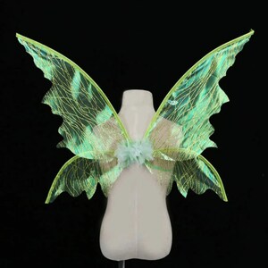 Alas de ángel con purpurina iridiscente, alas de hadas de mariposa de cosplay de elfo, accesorios de disfraces de cosplay de fiesta de cumpleaños de carnaval, accesorios de fiesta, regalos imagen 10