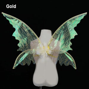 Iridescent Glitter Angel Wings, Elf Cosplay Butterfly Fairy Wings, Carnival Birthday Party Cosplay Costume Accessories, Party Props, Gifts