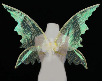 Iridescent Glitter Angel Wings, Elf Cosplay Butterfly Fairy Wings, Carnival Birthday Party Cosplay Costume Accessories, Party Props, Gifts