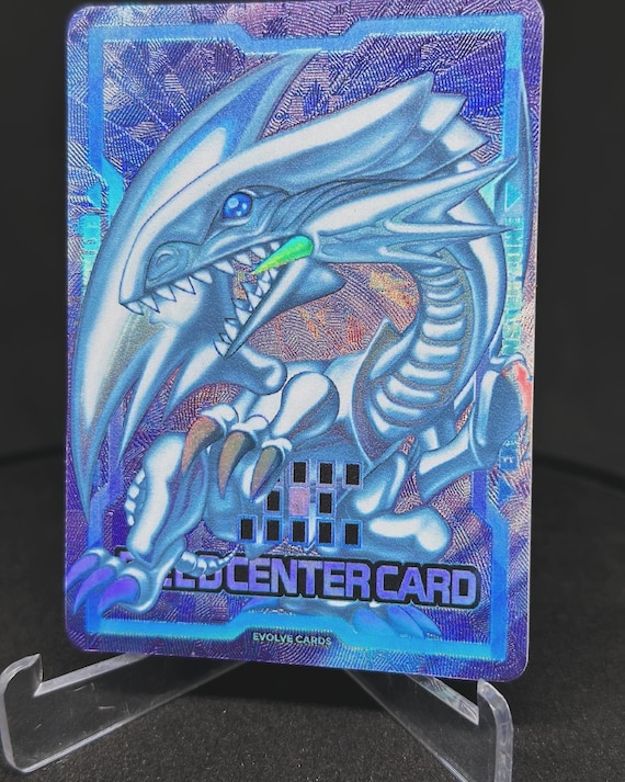 blue eyes white dragon holographic card Blue-Eyes White Dragon Holographic Card Hoodie (Size: L) NEW! – Plutonian  Clothing main image 0