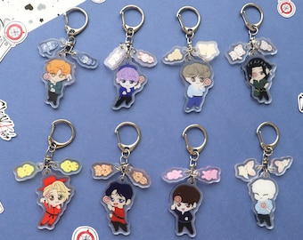 Stray Kids SKZOO Member KPOP Double Sided Acrylic Keychain