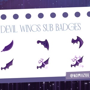 Devil Wings Twitch Sub Badges