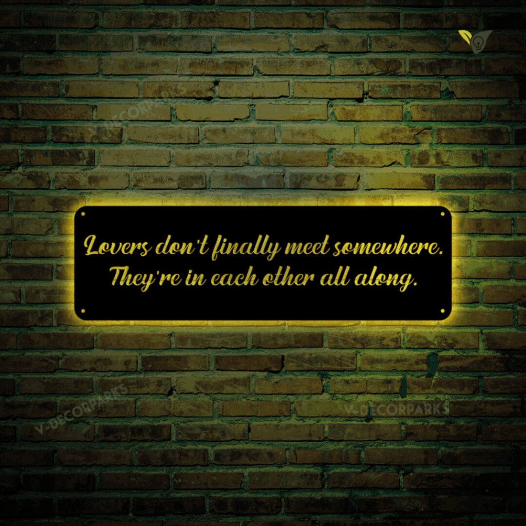 Custom Metal Quote Sign and Sayings Cut Metal Sign With LED Etsy