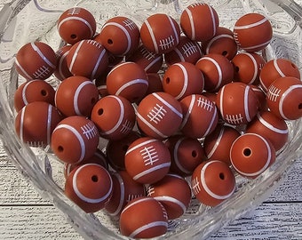 10 Ct - Football Beads 15mm