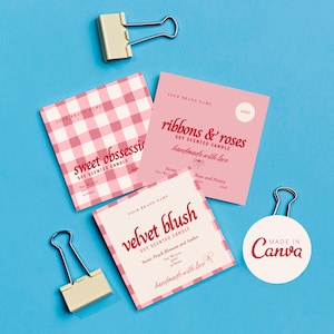 Editable Candle Label Template: Modern Design, Printable Canva Labels (Digital Download)