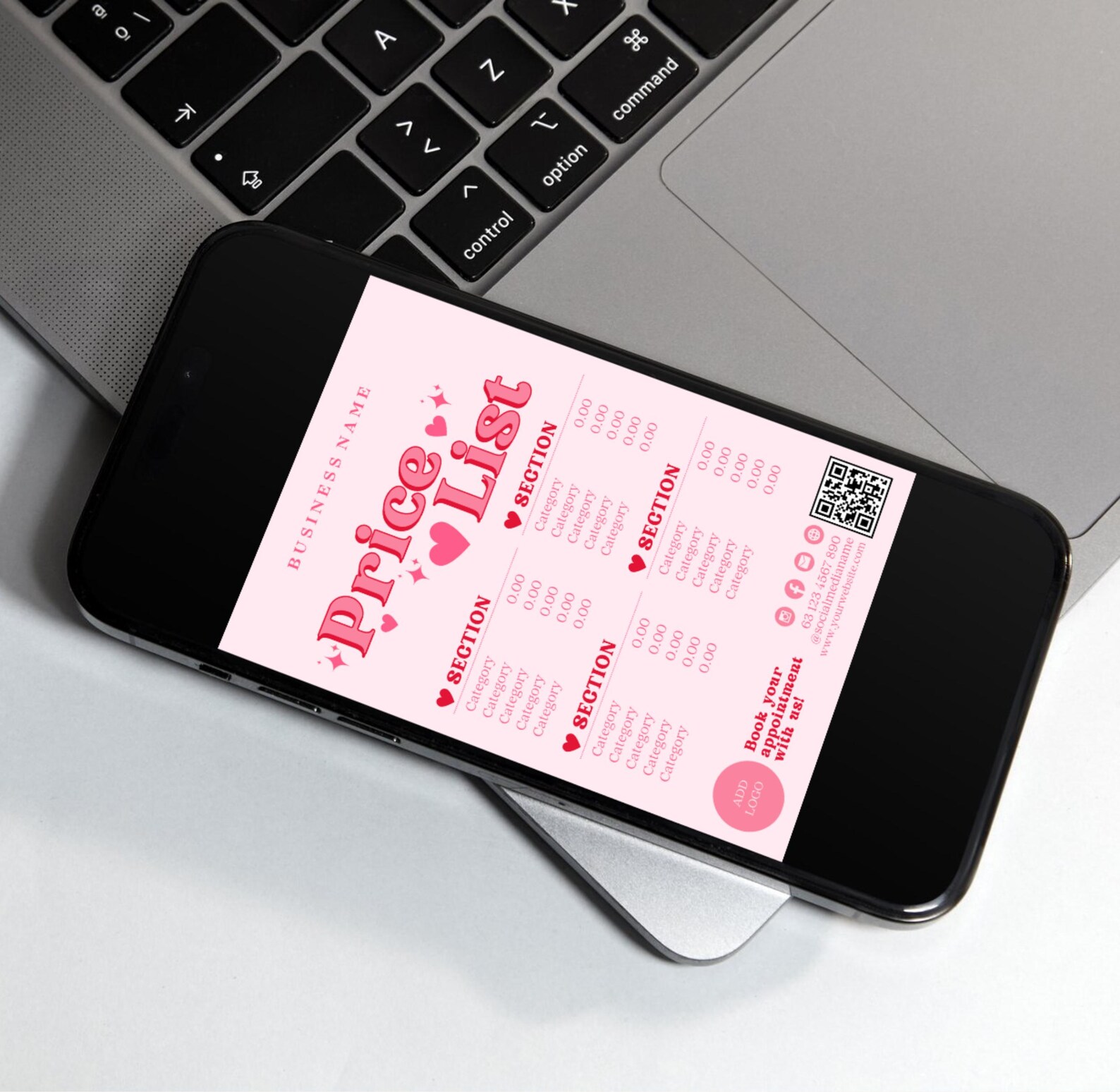Editable Price List Template, Printable Small Business Pricing Guide ...