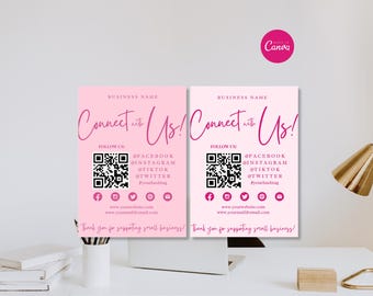Plantilla de cartel para redes sociales, DIY: Síguenos en redes sociales, Cartel para pequeñas empresas, Plantilla de Canva, Cartel para redes sociales, Cartel para Instagram
