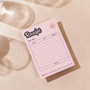 Business Receipt Template, Editable Thank You Card Receipt Form Canva ...