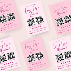 Leave Us A Review QR Code Sign Template, Editable Business Review Sign, Printable Review Purchase Request, Canva Template Google Review Sign