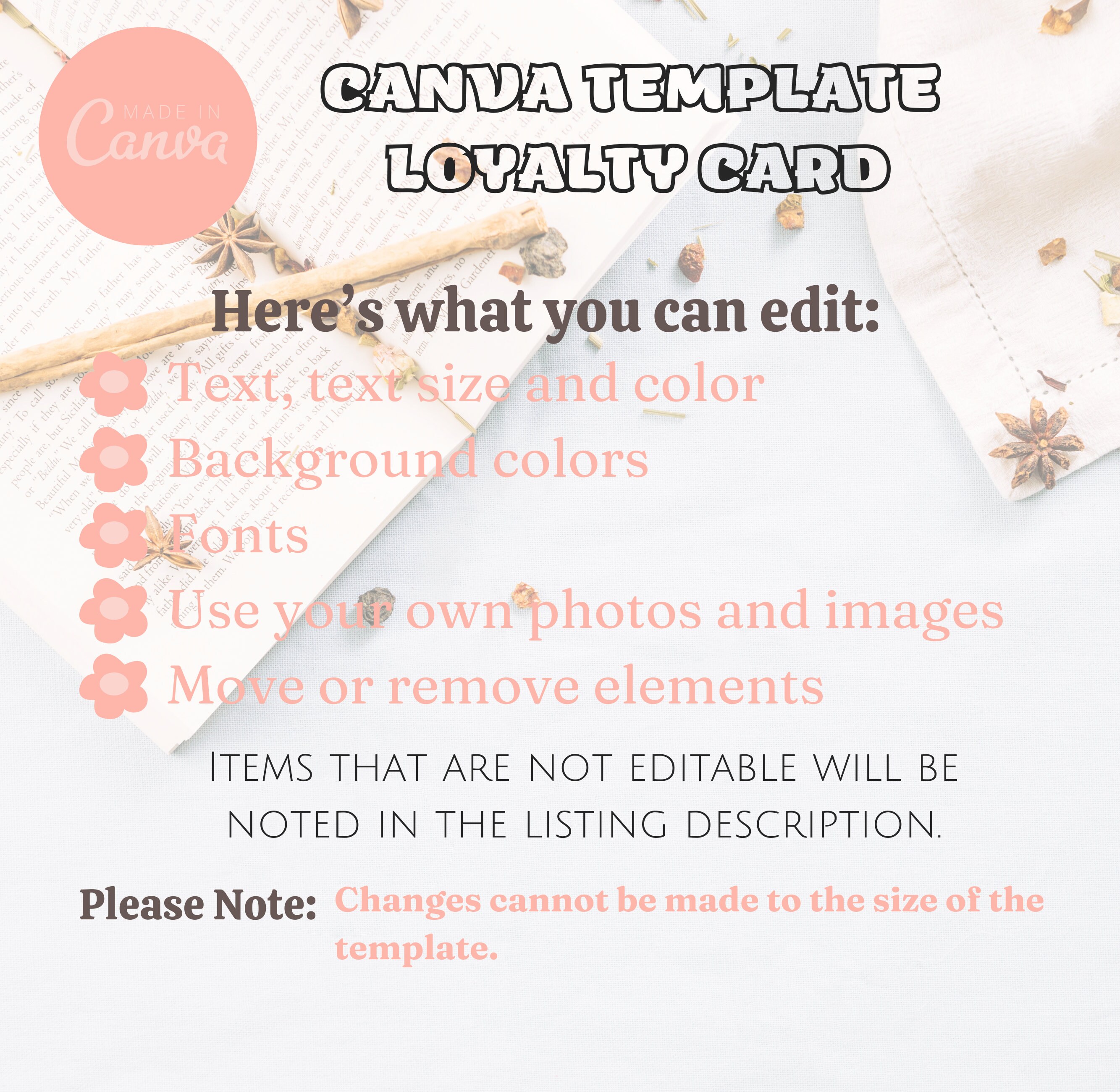 Loyalty Card Template, Printable Customer Rewards Card Design, Editable ...