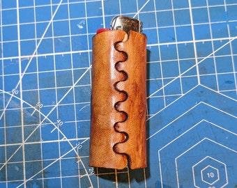 SVG and DXF File for Leather lighter cover classic BIC no sew no glue laser ready