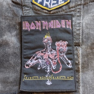 Iron Maiden Seventh of a Seventh Son patch, vintage 90s dedstock, sew on patch, for true collectors of the legendary band Iron Maiden heavy