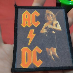 AC DC, Angus Young vintage 90s sew on patch, deadstock never used, amazing gift for fans great band hard rock metal, for true collectors of