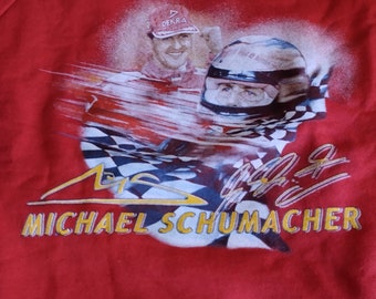 Michael Schumacher vintage années 90 Sweatshirt deadstock avec étiquette, écran stars label vintage MM Collection original officiel ppm Numéroté taille S