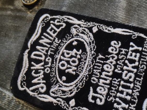 Jack Daniel s, vintage 90s embroidered on velvet … - image 7