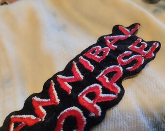 Cannibal Corpse, embroidered on velvet sew on iron on patch. vintage 90s dedstock, old school patch. For your denim battle jacket heavy meta