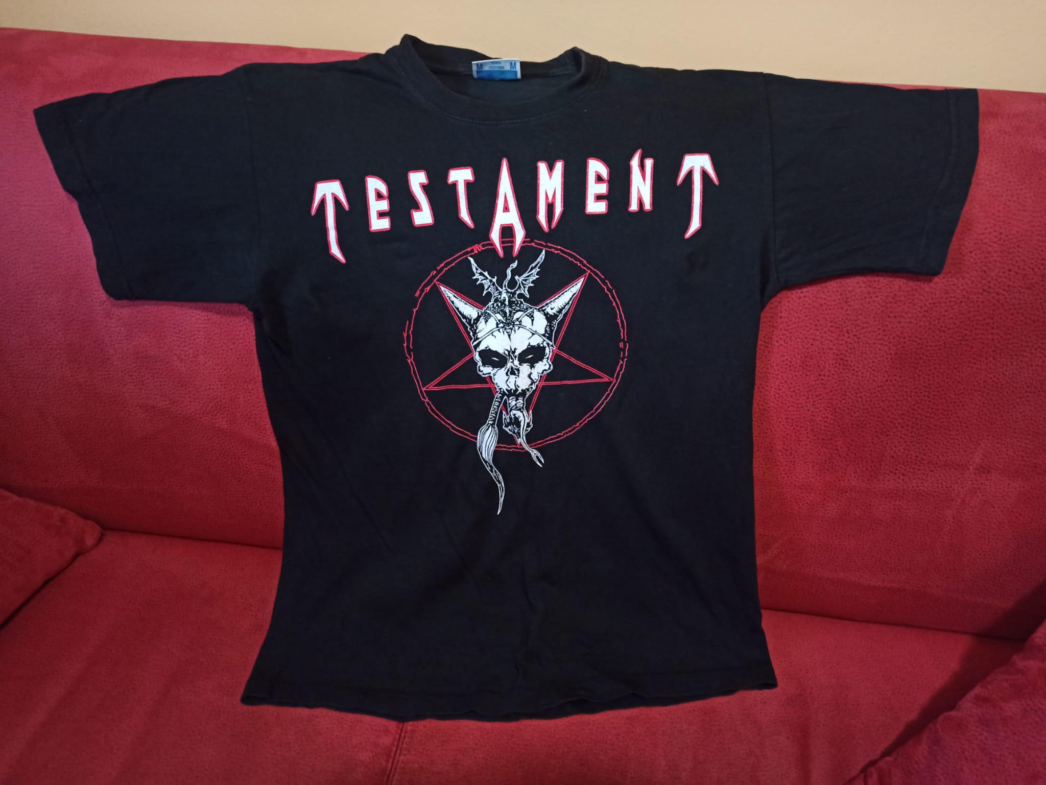 90s Testament バンドTシャツ ヴィンテージ Testament, the Legacy Vintage Late 90s T Shirt, Size M, Blu Tag