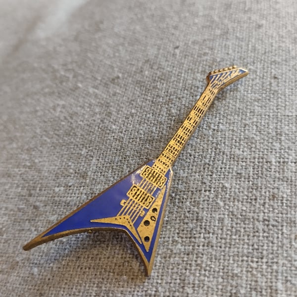 JACKSON Rhoads guitar pin, vintage 90s future primitive © original, Collectible enamel pin. Randy Rhoads guitar, amazing gift for lovers pin