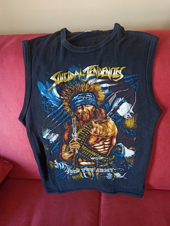Suicidal Tendencies Join the Army, Tanktop Vintage 80S Made in UK