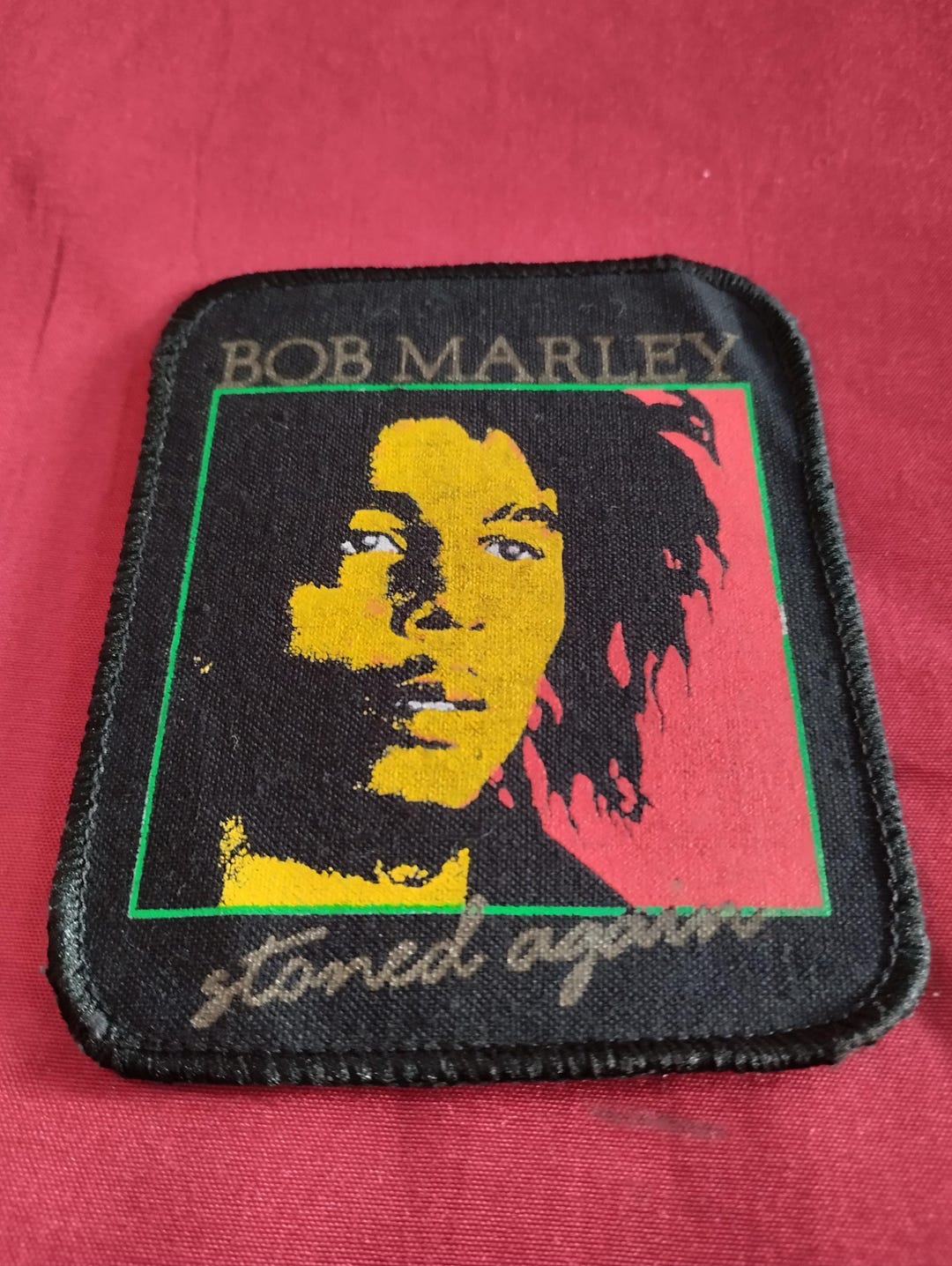 Bob Marley Vintage 80S Sew on Patch, Stoned Again, Rasta Patch Giamaica ...
