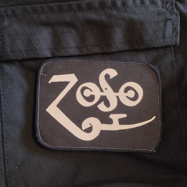 Led Zeppelin vintage 80S Zoso Jimmy Page logo Symbol, vintage patch for your Collection or your denim rock jacket, deadstock never used vtg