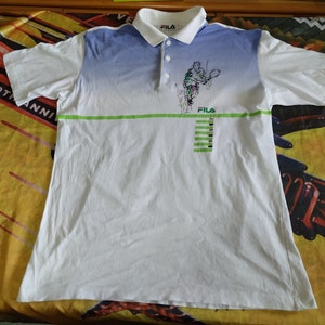 FILA Vintage 90s polo t shirt, made in Italy, Size L, tennis New York. amazing vintage sports shirt, very good condiction vtg 90s. For you