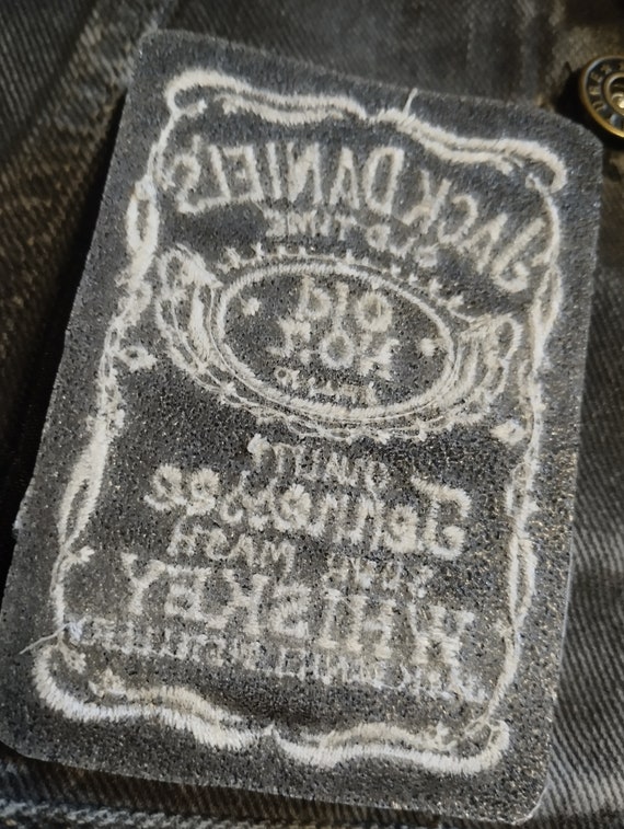 Jack Daniel s, vintage 90s embroidered on velvet … - image 2