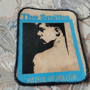 The Smiths, hatiska mot ihåliga tygmärken, vintage 80-talsmönster, fläckiga, se bilder. Fantastisk present till fans, det fantastiska bandet The Smiths. Toppkollektionen