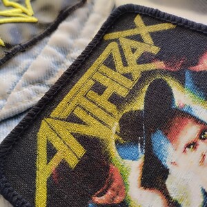 Anthrax Among the Living, Vintage 80s Sew on Patch, Thrash Metal Band ...