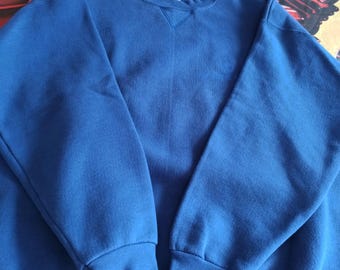 Avirex, hecho en EE. UU., sudadera vintage de los 90 XXL 50% algodón, 50% poliéster, muy buen estado, vintage de los 90, increíble camiseta de streetwear, color azul