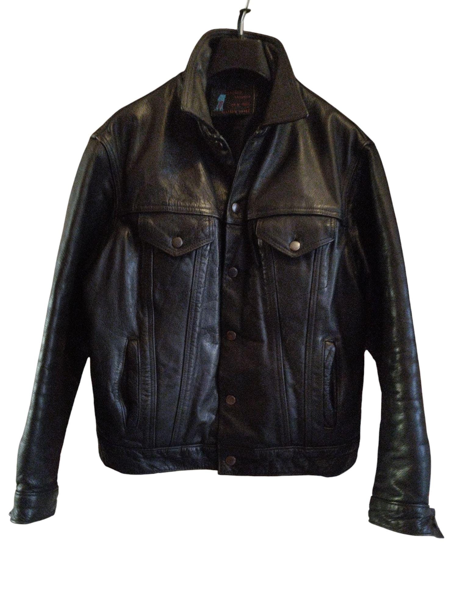 WILSON　本革　ユニセックス　ジャケット Wilson leather jacket - Etsy 日本