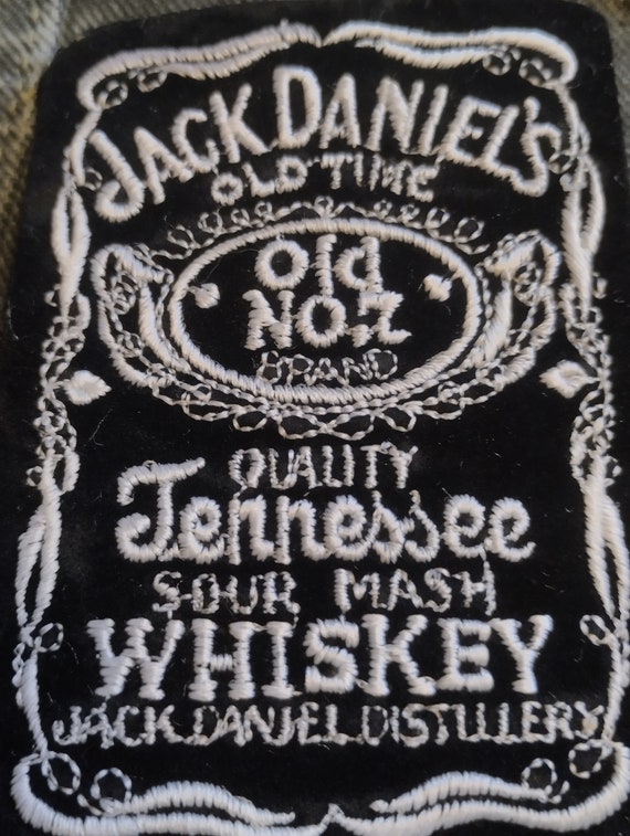 Jack Daniel s, vintage 90s embroidered on velvet … - image 8