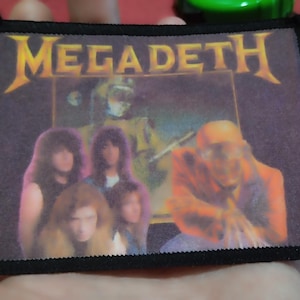 Écusson Megadeth Peace Sells... But Who's Buying?, vintage fin des années 80/début des années 90, à coudre, écusson Dave Mustaine, cadeau génial pour les fans d'un super groupe