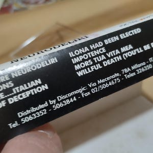 ブルドーザー、イタリアのカルト的スラッシュメタルバンド、1988年使用のヴィンテージ80年代MCカセットテープ、オリジナルメタルマスター、真のコレクター向けの超レアアイテム 画像 4