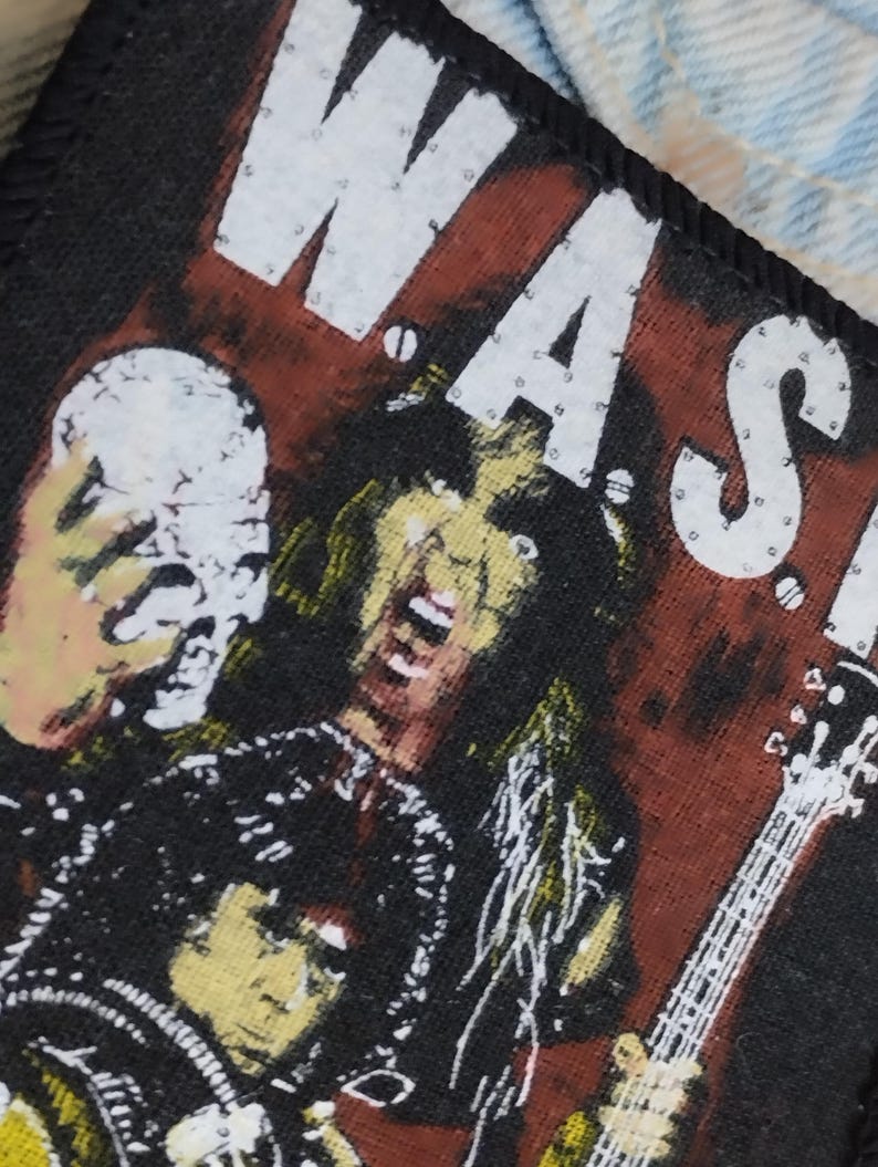 WASP, Vintage 80s Sew on Patch , Blackie Lawless & Randy Piper ...