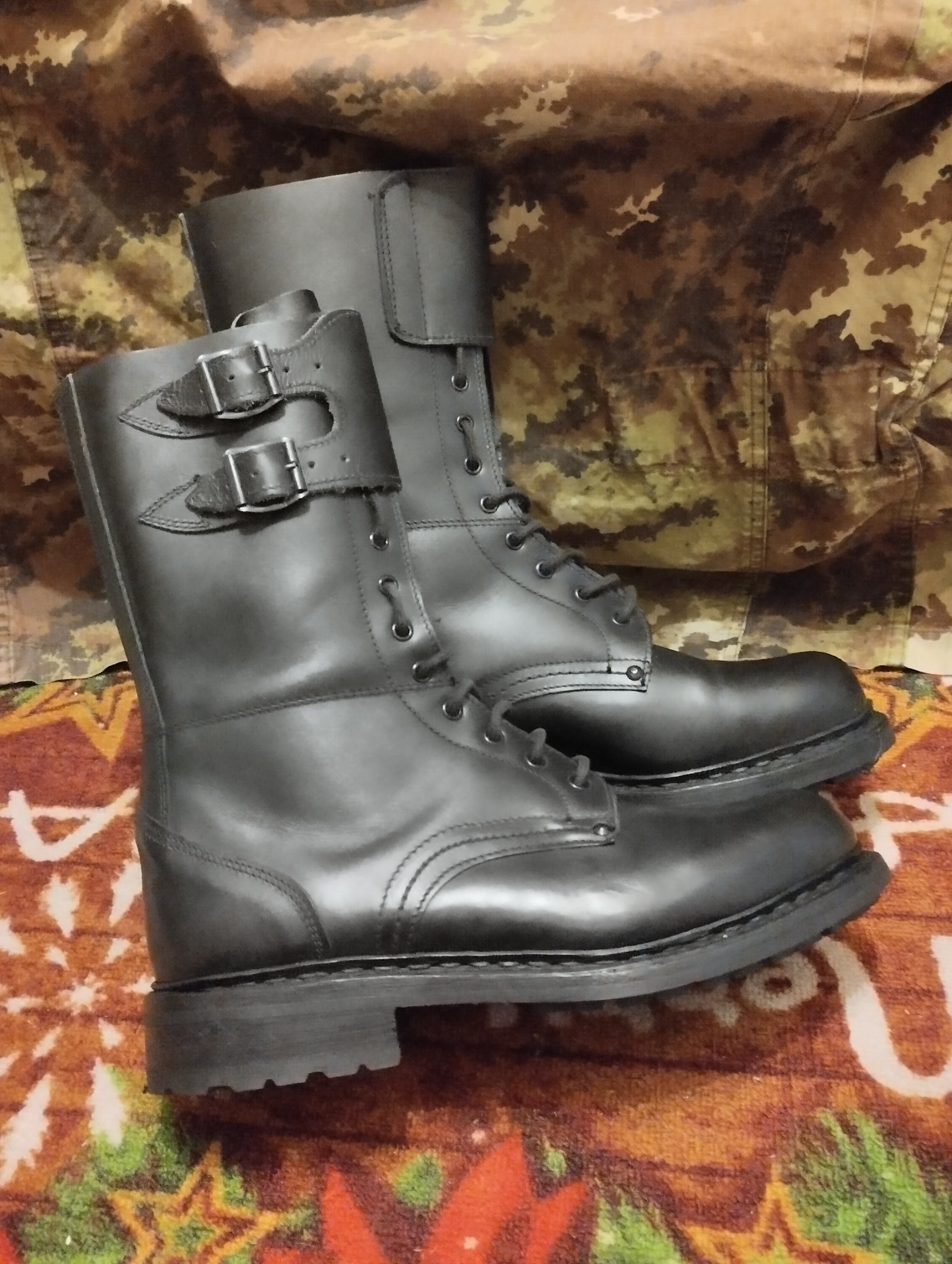 Combat Bootsleather 1992 Italian Army , Dedstock Vintage 90s Combat Bootsleather 1992 Italian Army , Dedstock Vintage 90s