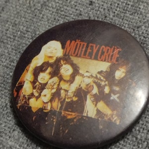 Motley Crue Shout at the Devil vintage 80S pin, extra rare item for real collectors vintage relic of the legendary band Motley Crue for you