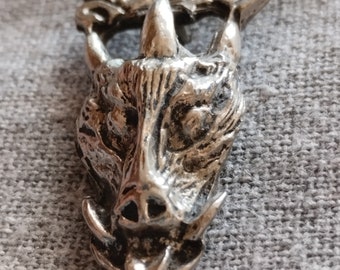 DIO vintage 80s cast metal pin bootleg demon, amazing gift for fans great voice Ronnie James Dio Black Sabbath Rainbow voice genuine vtg rar