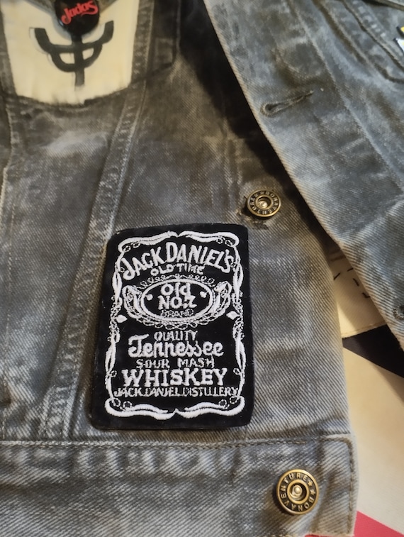 Jack Daniel s, vintage 90s embroidered on velvet … - image 9